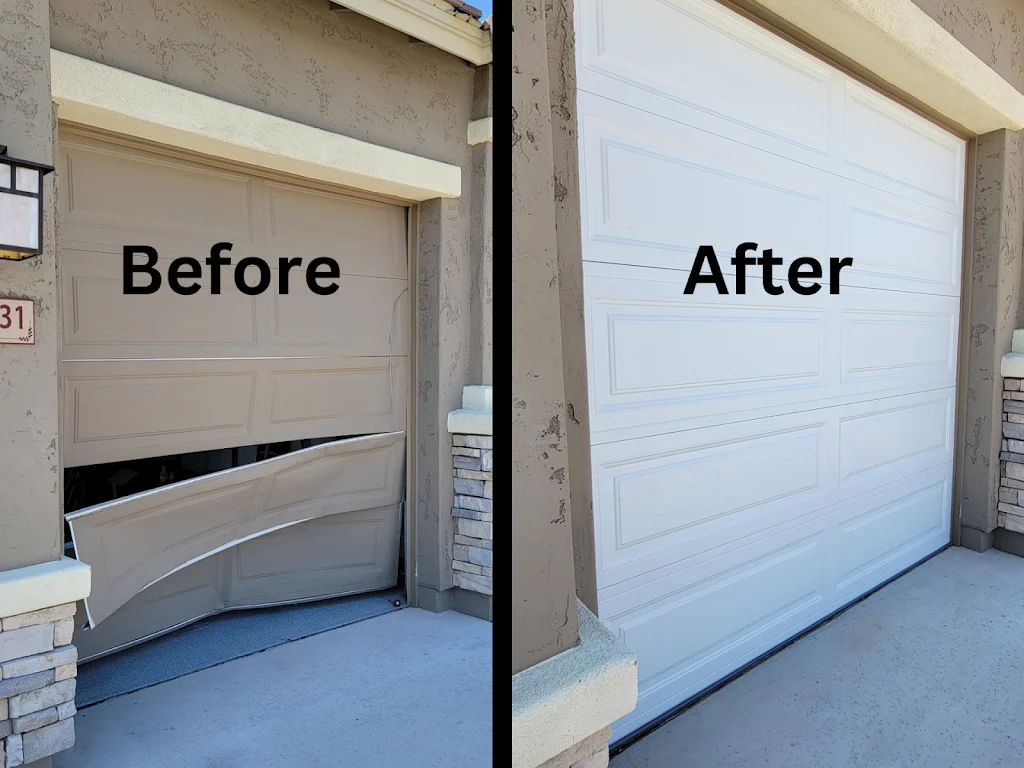 garage door panel damage repair