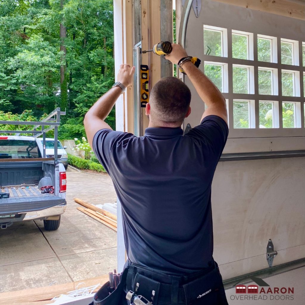 Professional garage door service team